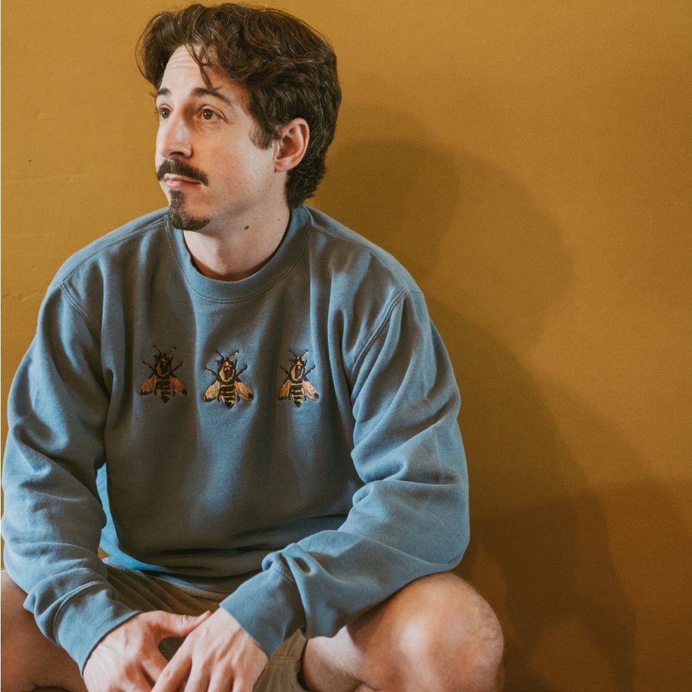 Bee Mine Sweatshirt, Slate Blue